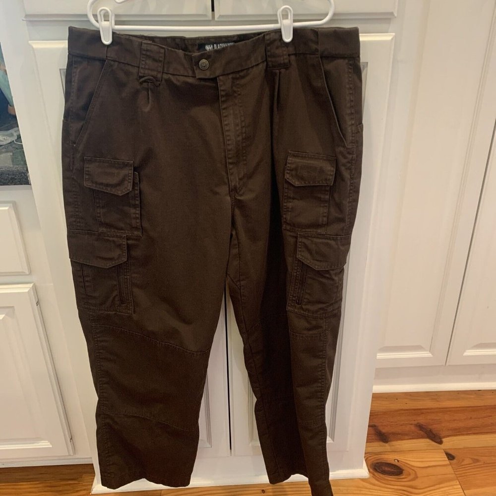 Blackhawk warrior wear cargo tactical pants 44x30 Mens Brown Rip stop Elastic